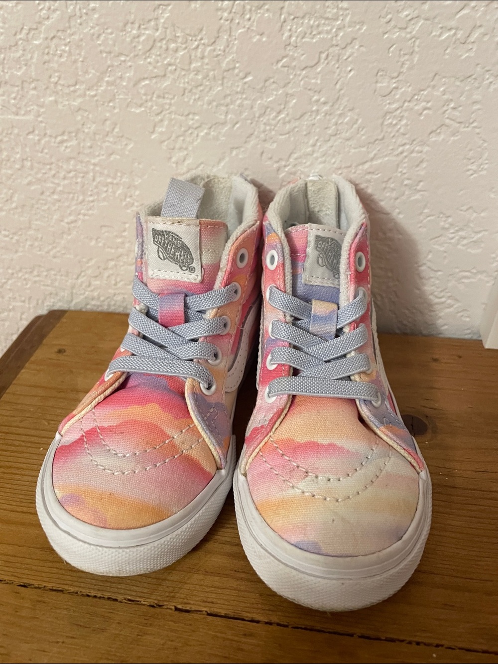 Toddler High-Top Vans in Pink Sunset Tie-Dye